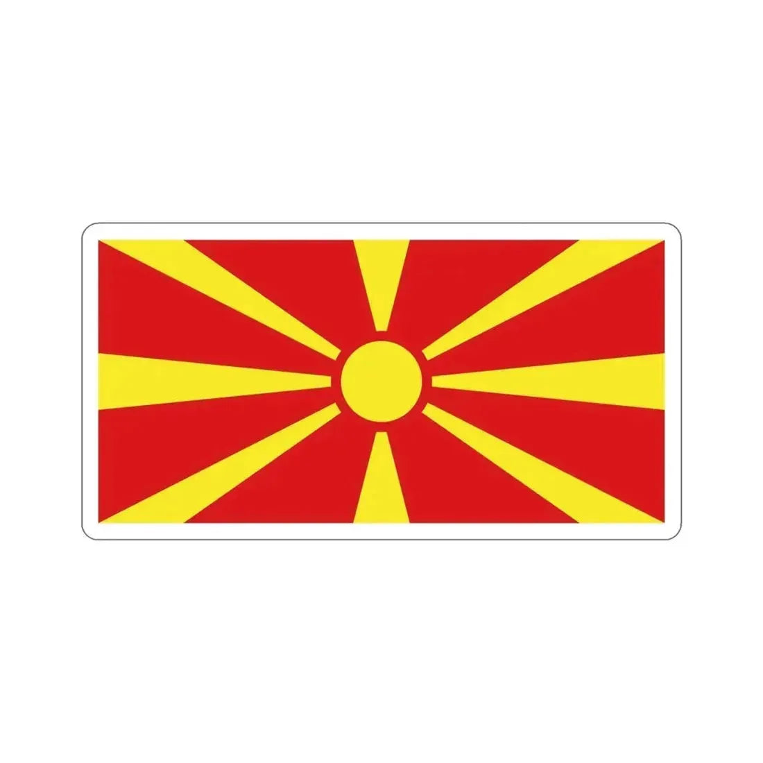 Flag of North Macedonia STICKER Vinyl Die-Cut Decal - The Sticker Space