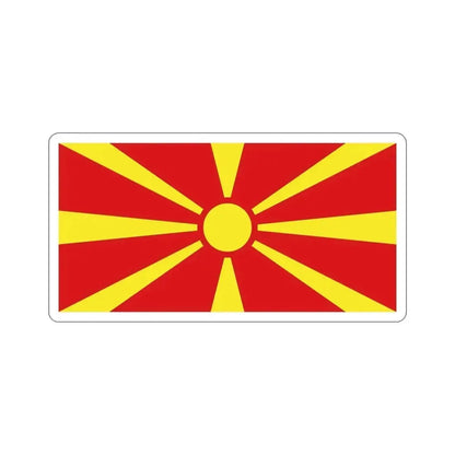 Flag of North Macedonia STICKER Vinyl Die-Cut Decal - The Sticker Space