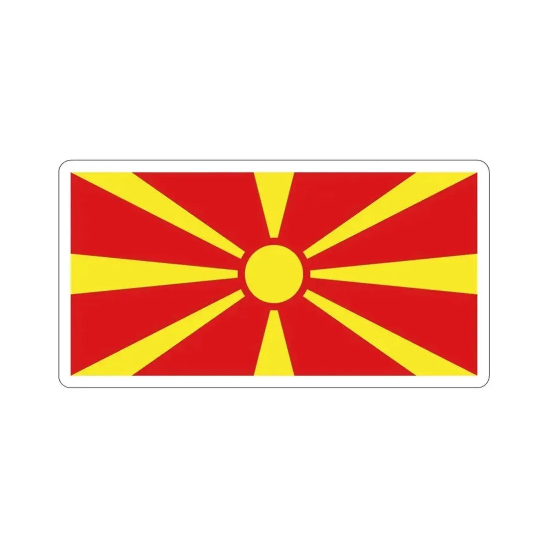 Flag of North Macedonia STICKER Vinyl Die-Cut Decal - The Sticker Space