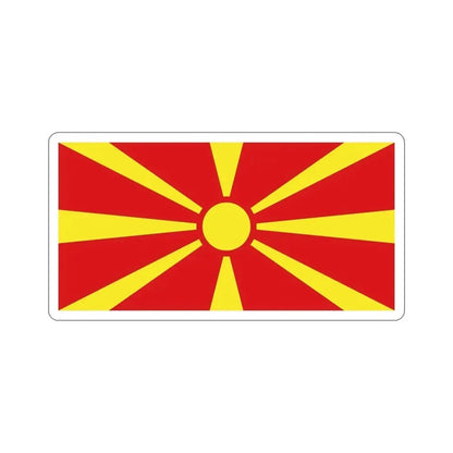 Flag of North Macedonia STICKER Vinyl Die-Cut Decal - The Sticker Space