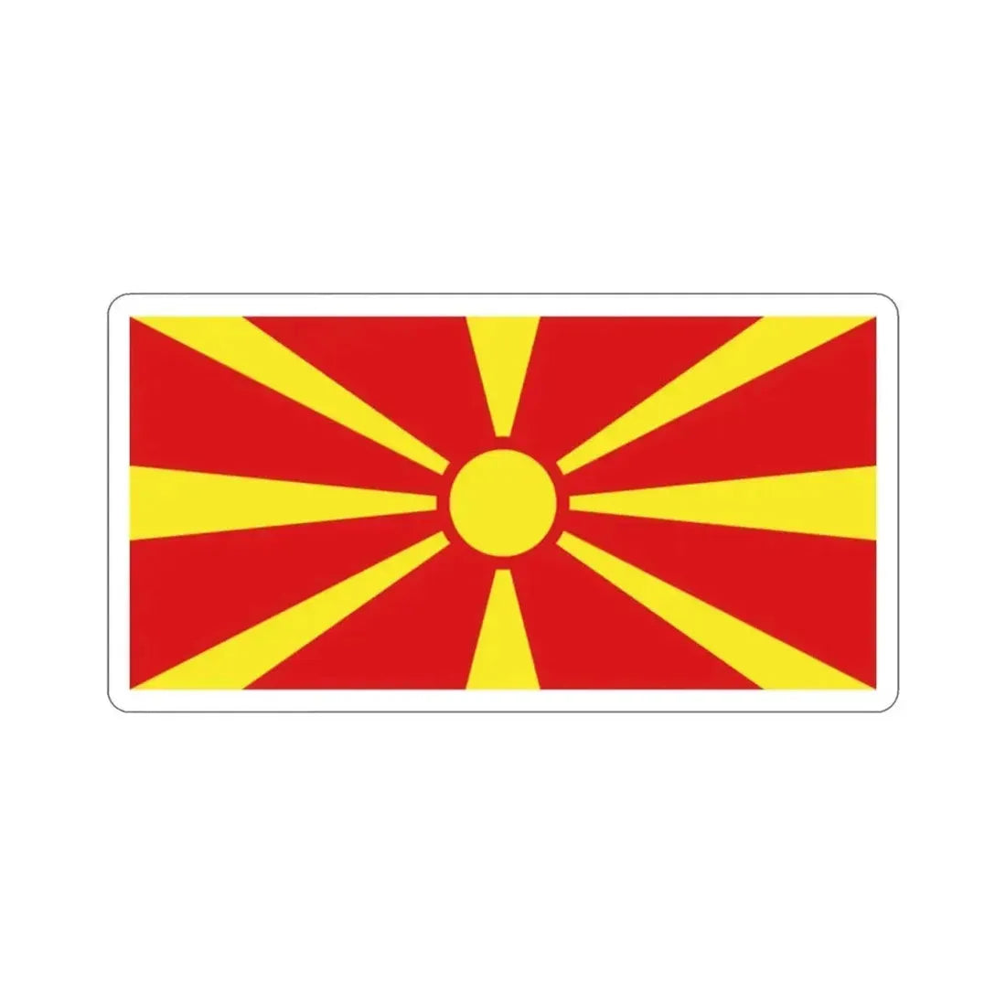 Flag of North Macedonia STICKER Vinyl Die-Cut Decal - The Sticker Space