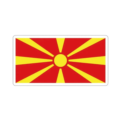 Flag of North Macedonia STICKER Vinyl Die-Cut Decal - The Sticker Space