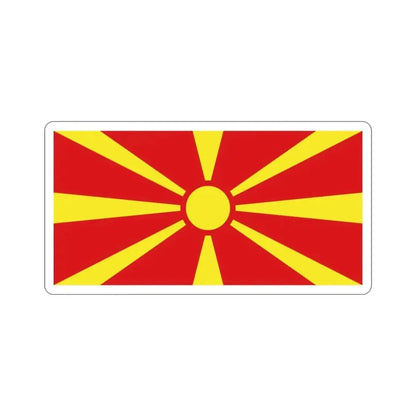 Flag of North Macedonia STICKER Vinyl Die-Cut Decal - The Sticker Space