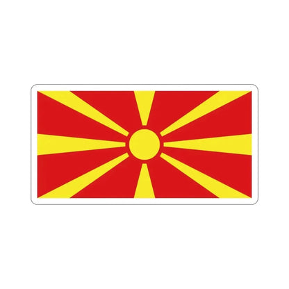 Flag of North Macedonia STICKER Vinyl Die-Cut Decal - The Sticker Space