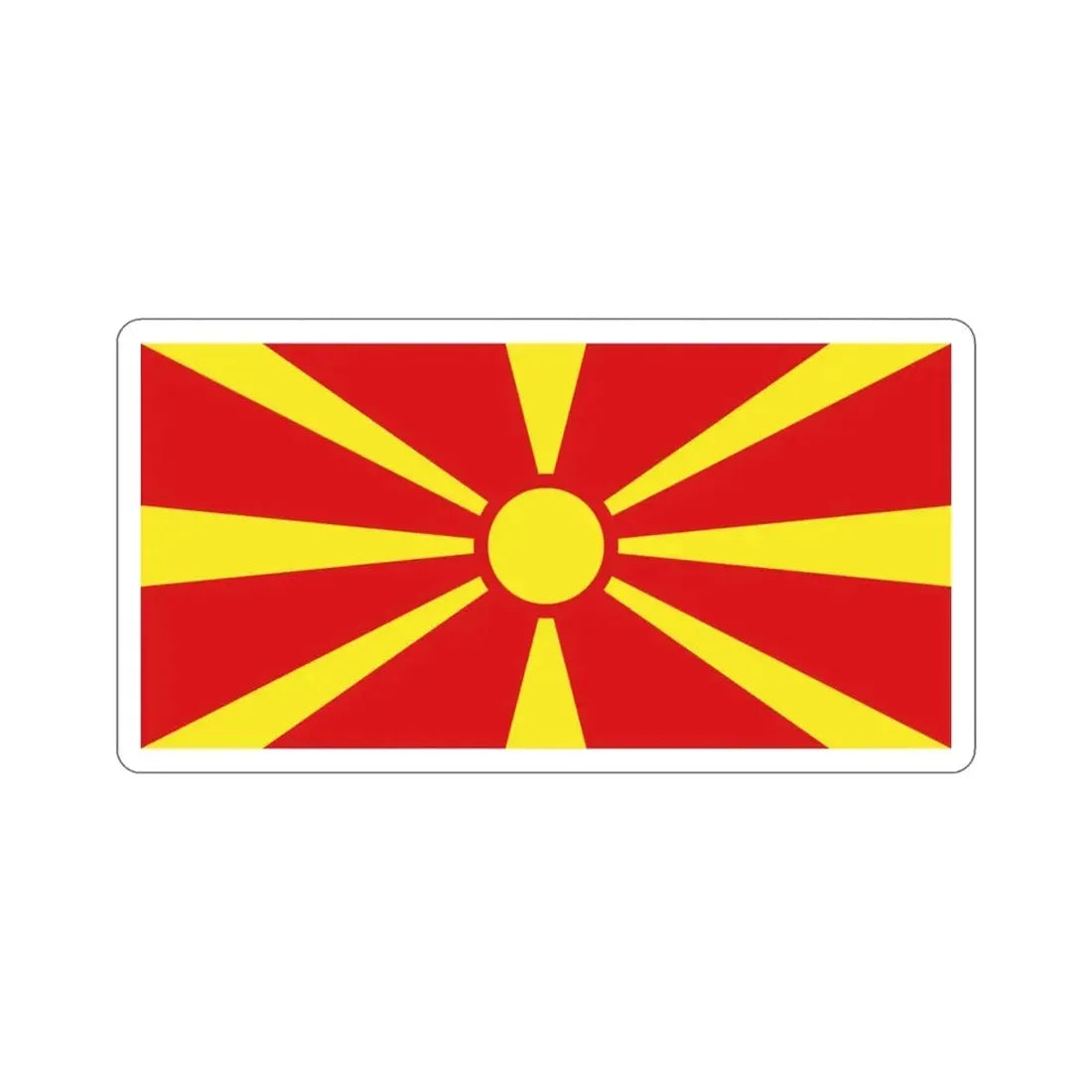 Flag of North Macedonia STICKER Vinyl Die-Cut Decal - The Sticker Space