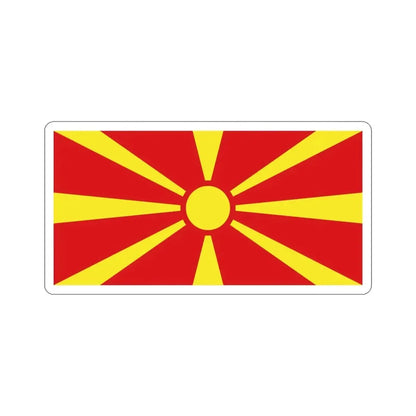 Flag of North Macedonia STICKER Vinyl Die-Cut Decal - The Sticker Space