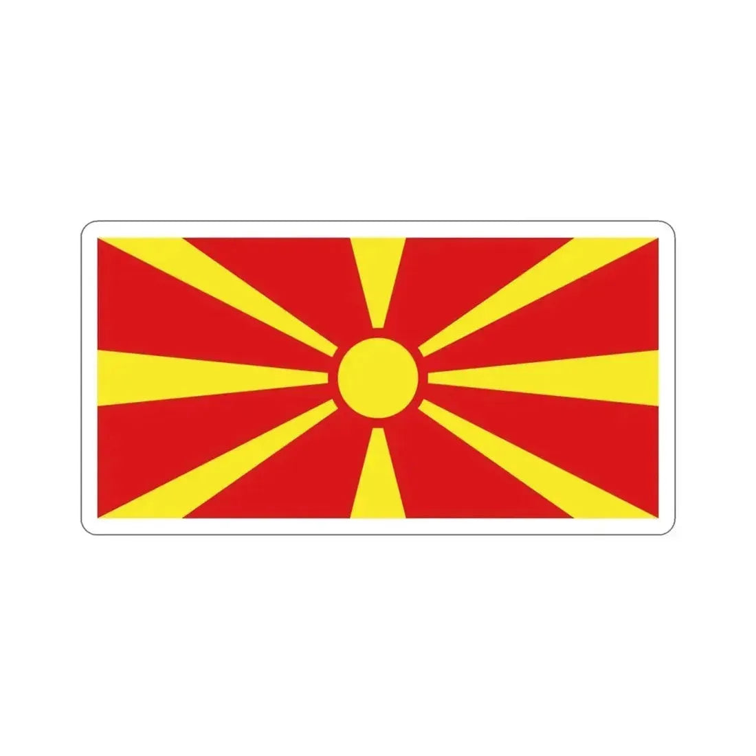 Flag of North Macedonia STICKER Vinyl Die-Cut Decal - The Sticker Space