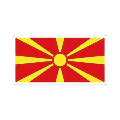 Flag of North Macedonia STICKER Vinyl Die-Cut Decal - The Sticker Space