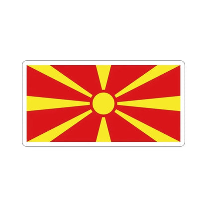 Flag of North Macedonia STICKER Vinyl Die-Cut Decal - The Sticker Space