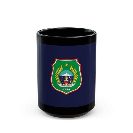 Flag of North Maluku Indonesia - Black Coffee Mug-15oz-The Sticker Space