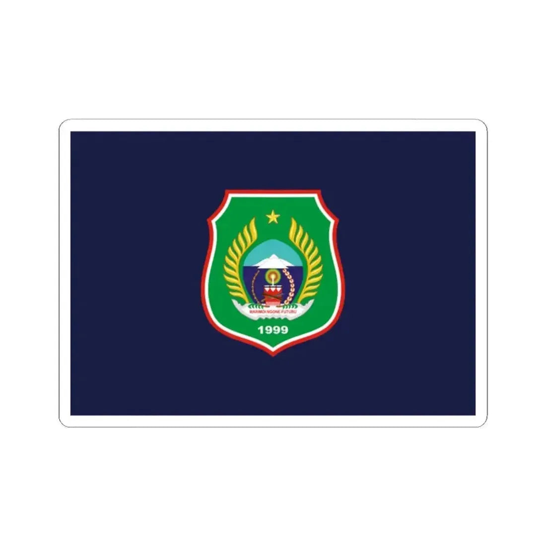 Flag of North Maluku Indonesia - STICKER Vinyl Kiss-Cut Decal 2 Inch White - The Sticker Space