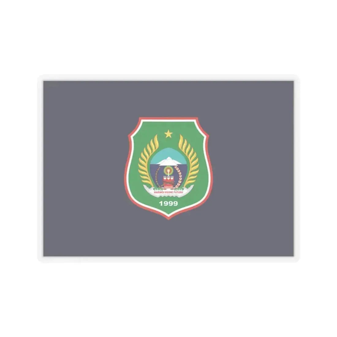 Flag of North Maluku Indonesia - STICKER Vinyl Kiss-Cut Decal 3 Inch Transparent - The Sticker Space