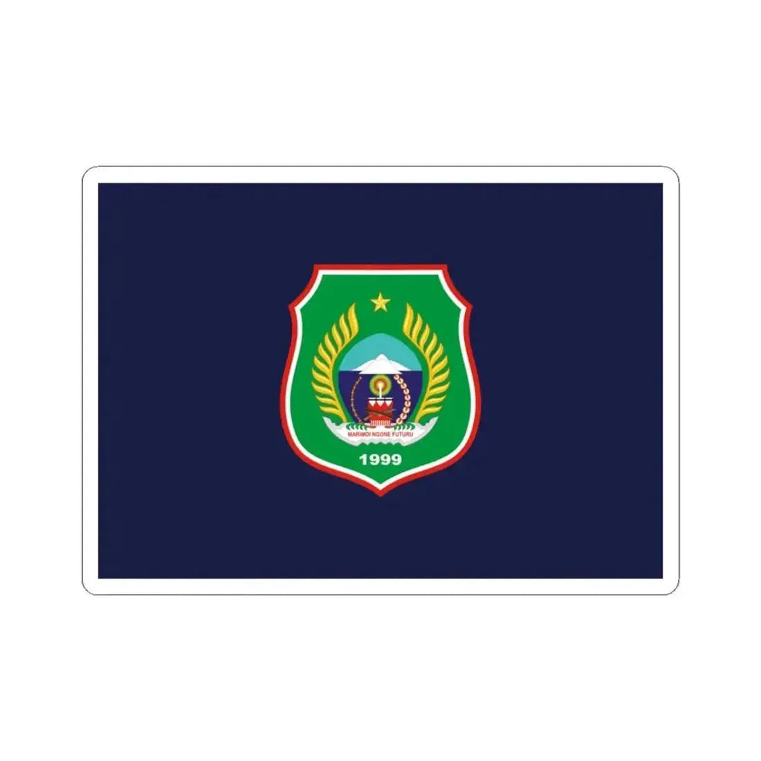 Flag of North Maluku Indonesia - STICKER Vinyl Kiss-Cut Decal 3 Inch White - The Sticker Space