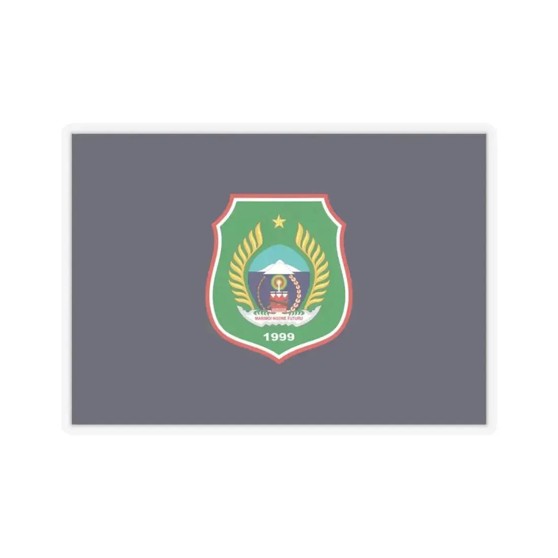 Flag of North Maluku Indonesia - STICKER Vinyl Kiss-Cut Decal 4 Inch Transparent - The Sticker Space