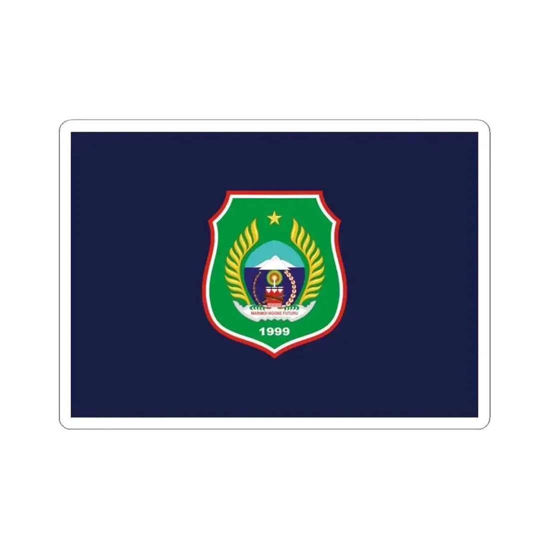 Flag of North Maluku Indonesia - STICKER Vinyl Kiss-Cut Decal 4 Inch White - The Sticker Space