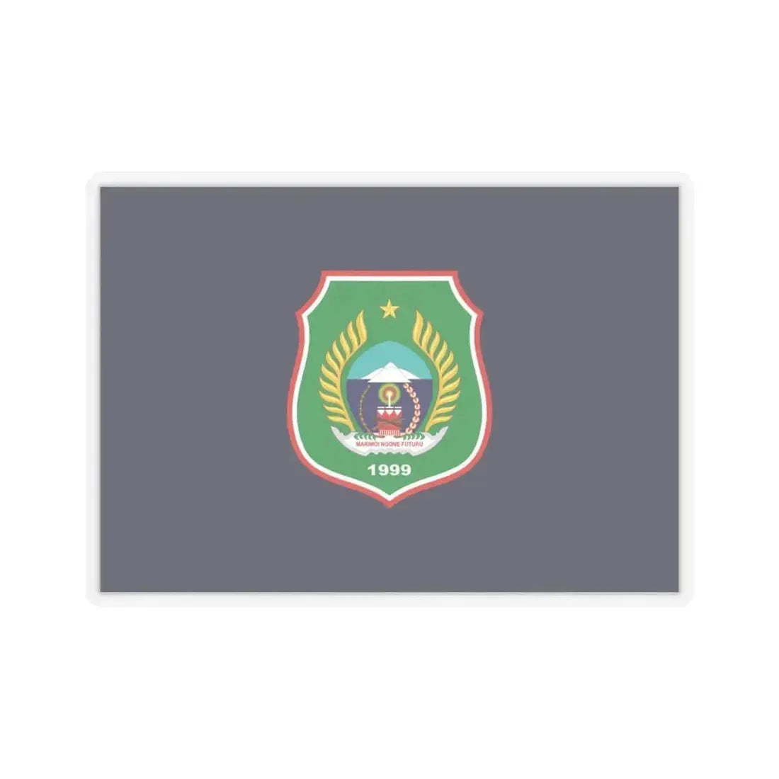 Flag of North Maluku Indonesia - STICKER Vinyl Kiss-Cut Decal 6 Inch Transparent - The Sticker Space