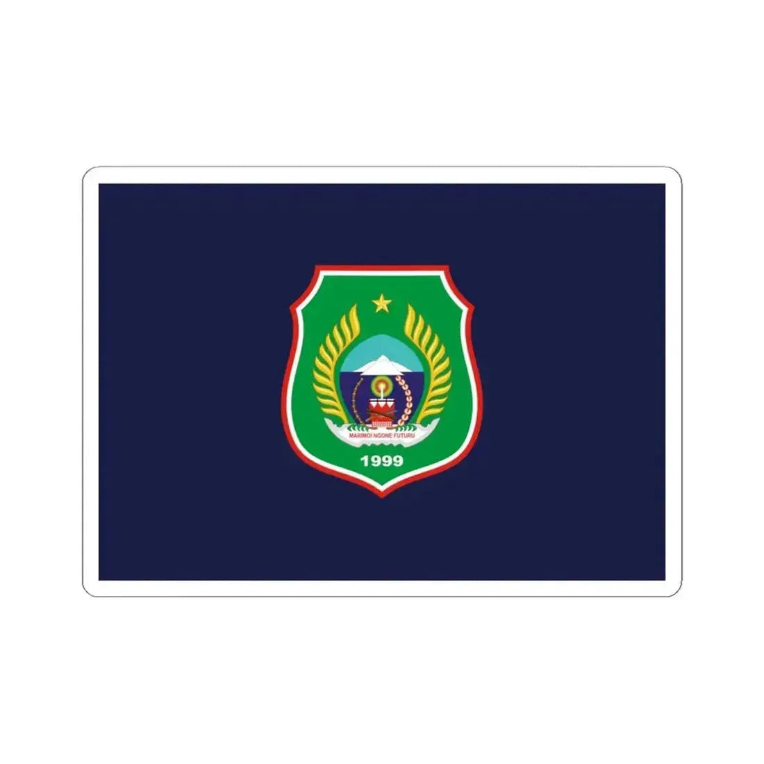 Flag of North Maluku Indonesia - STICKER Vinyl Kiss-Cut Decal 6 Inch White - The Sticker Space