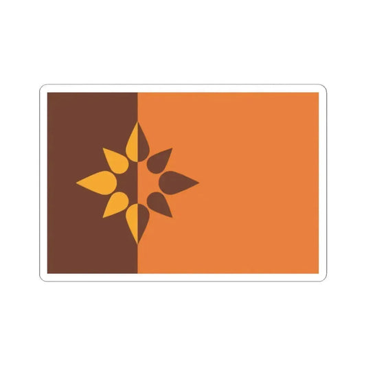 Flag of North Newton Kansas (United States) STICKER Vinyl Kiss-Cut Decal 2 Inch White - The Sticker Space