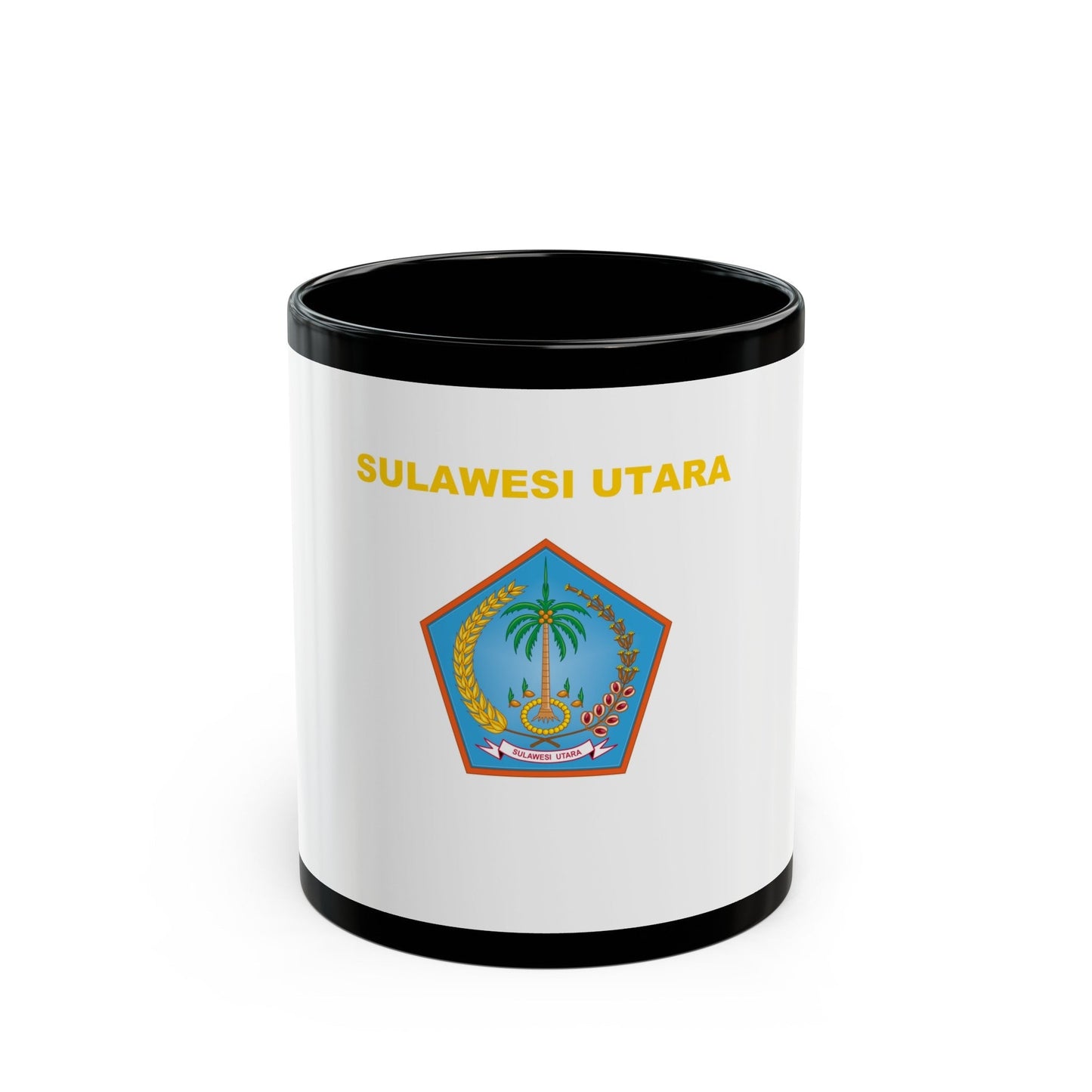 Flag of North Sulawesi Indonesia - Black Coffee Mug-11oz-The Sticker Space