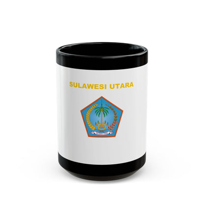 Flag of North Sulawesi Indonesia - Black Coffee Mug-15oz-The Sticker Space