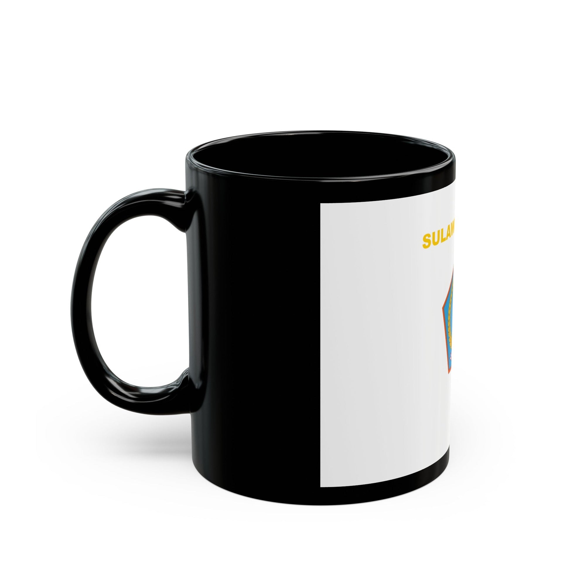 Flag of North Sulawesi Indonesia - Black Coffee Mug-The Sticker Space