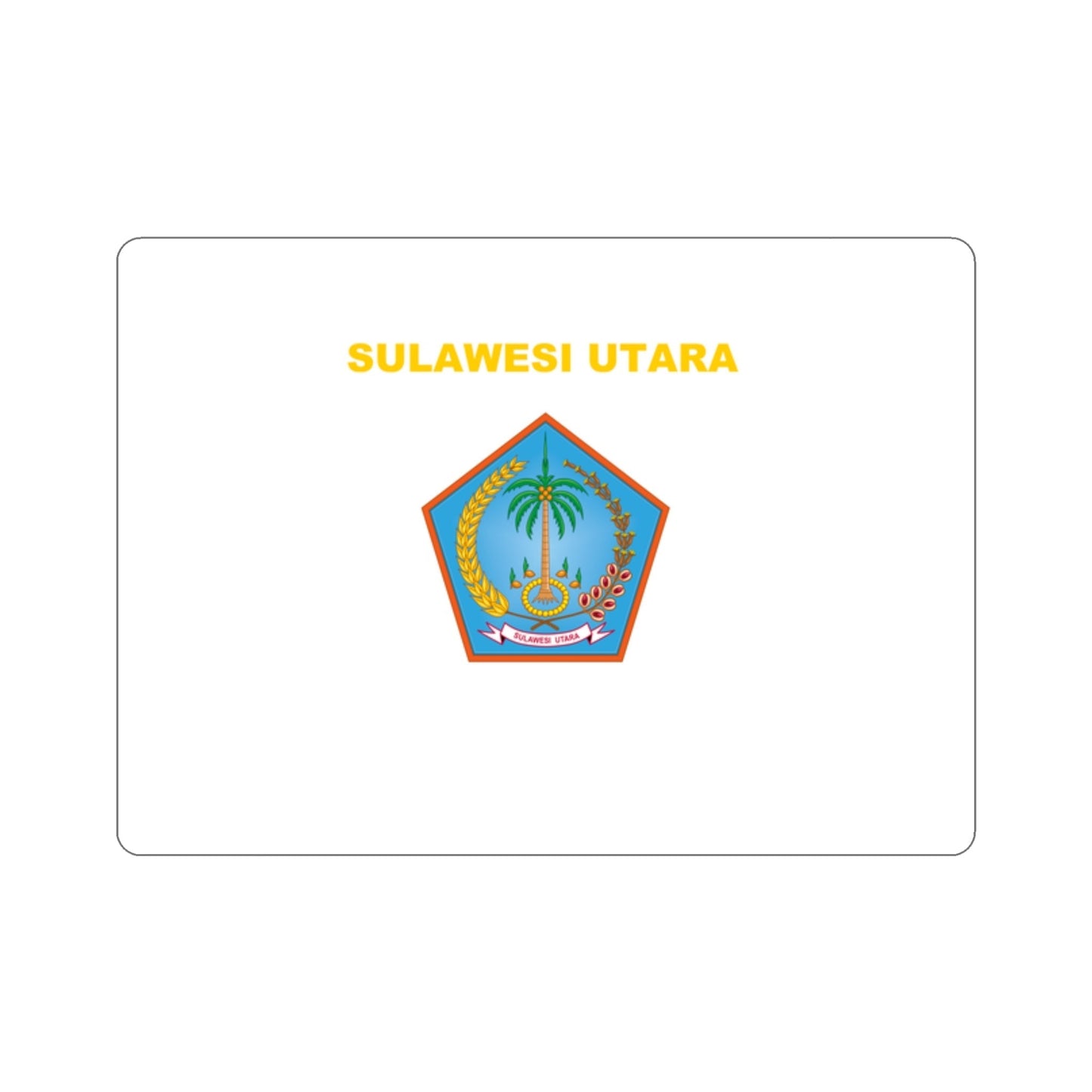 Flag of North Sulawesi Indonesia STICKER Vinyl Die-Cut Decal-2 Inch-The Sticker Space