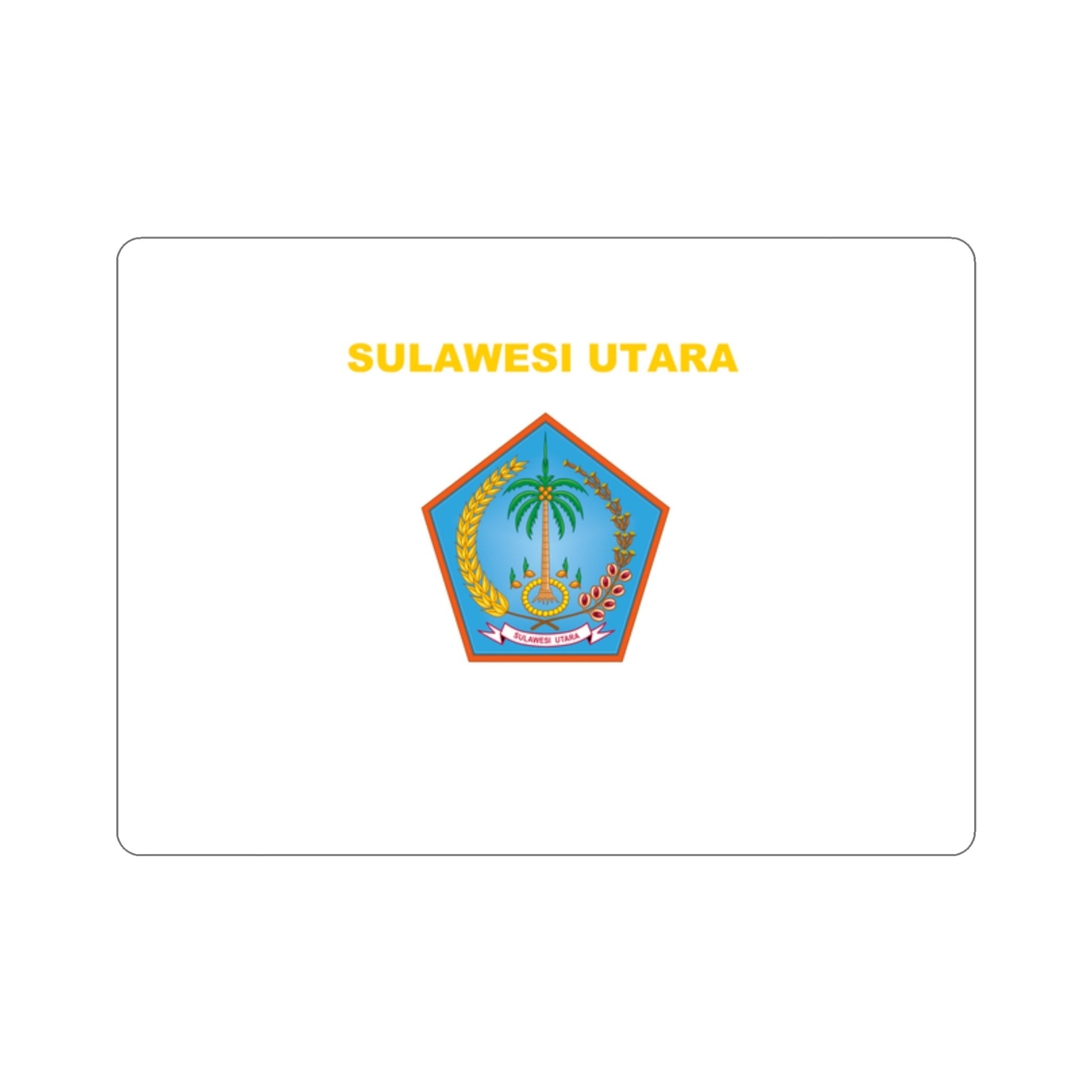 Flag of North Sulawesi Indonesia STICKER Vinyl Die-Cut Decal-2 Inch-The Sticker Space