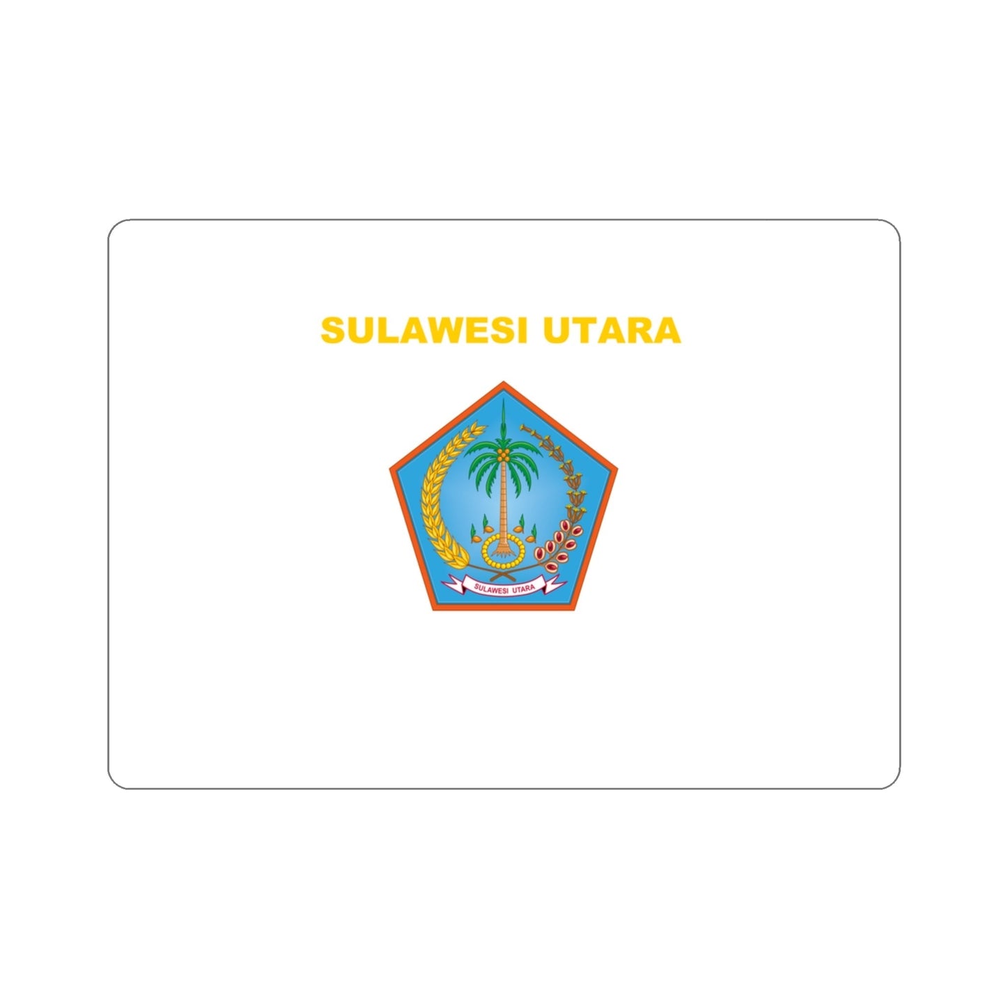 Flag of North Sulawesi Indonesia STICKER Vinyl Die-Cut Decal-3 Inch-The Sticker Space