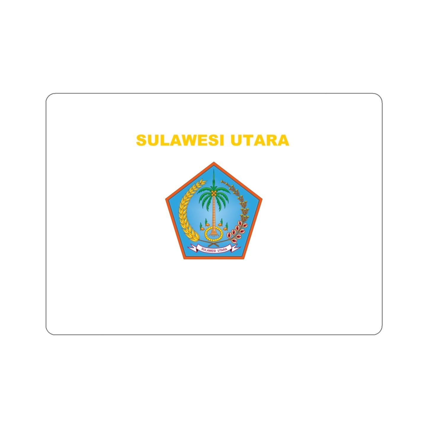 Flag of North Sulawesi Indonesia STICKER Vinyl Die-Cut Decal-4 Inch-The Sticker Space