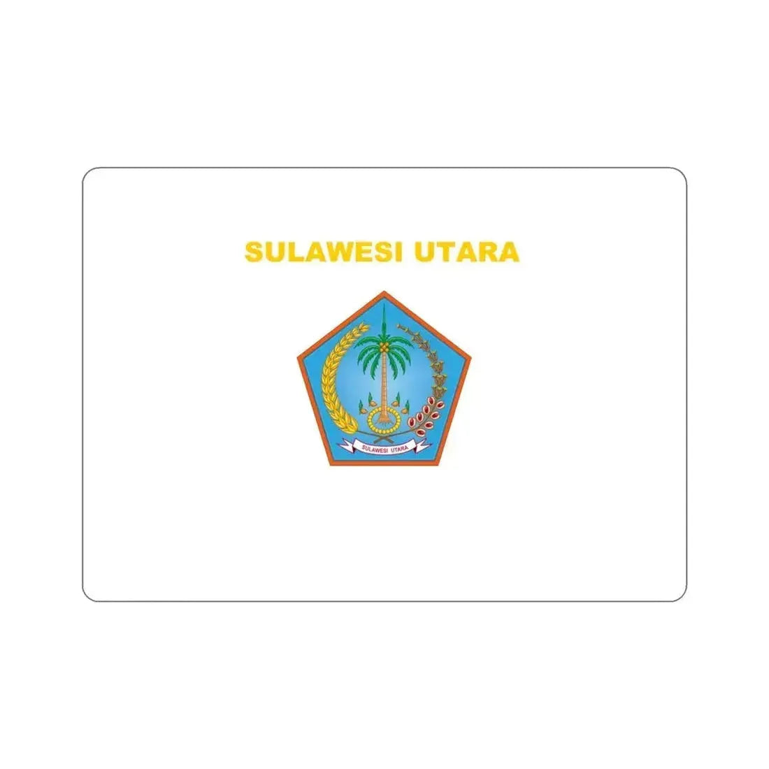 Flag of North Sulawesi Indonesia STICKER Vinyl Die-Cut Decal 4 Inch - The Sticker Space
