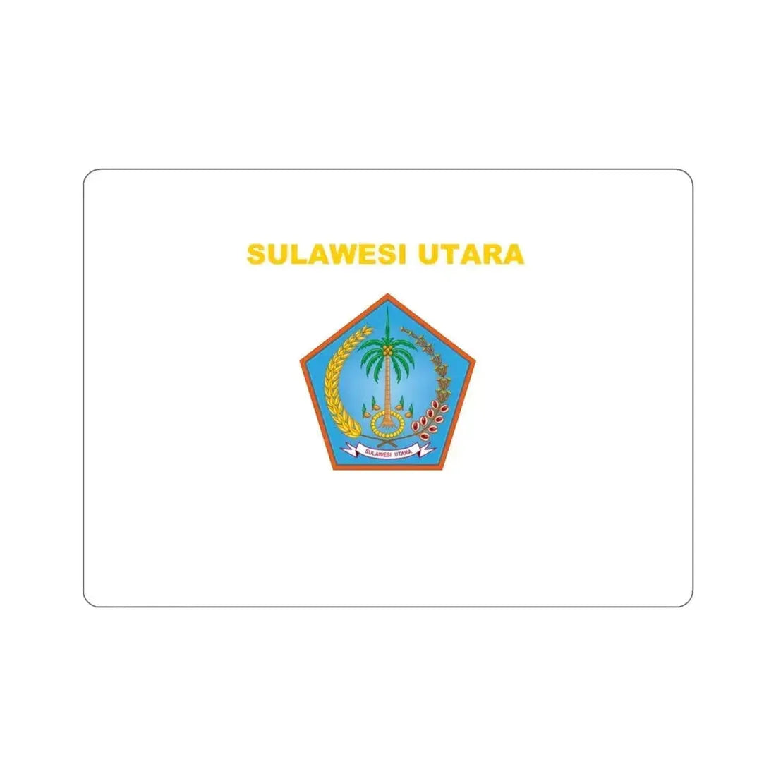 Flag of North Sulawesi Indonesia STICKER Vinyl Die-Cut Decal 4 Inch - The Sticker Space