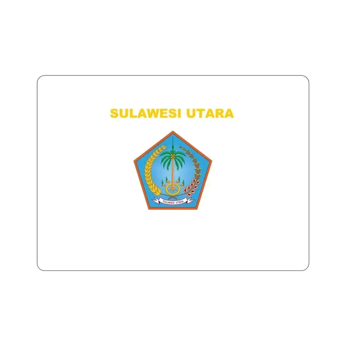 Flag of North Sulawesi Indonesia STICKER Vinyl Die-Cut Decal 5 Inch - The Sticker Space
