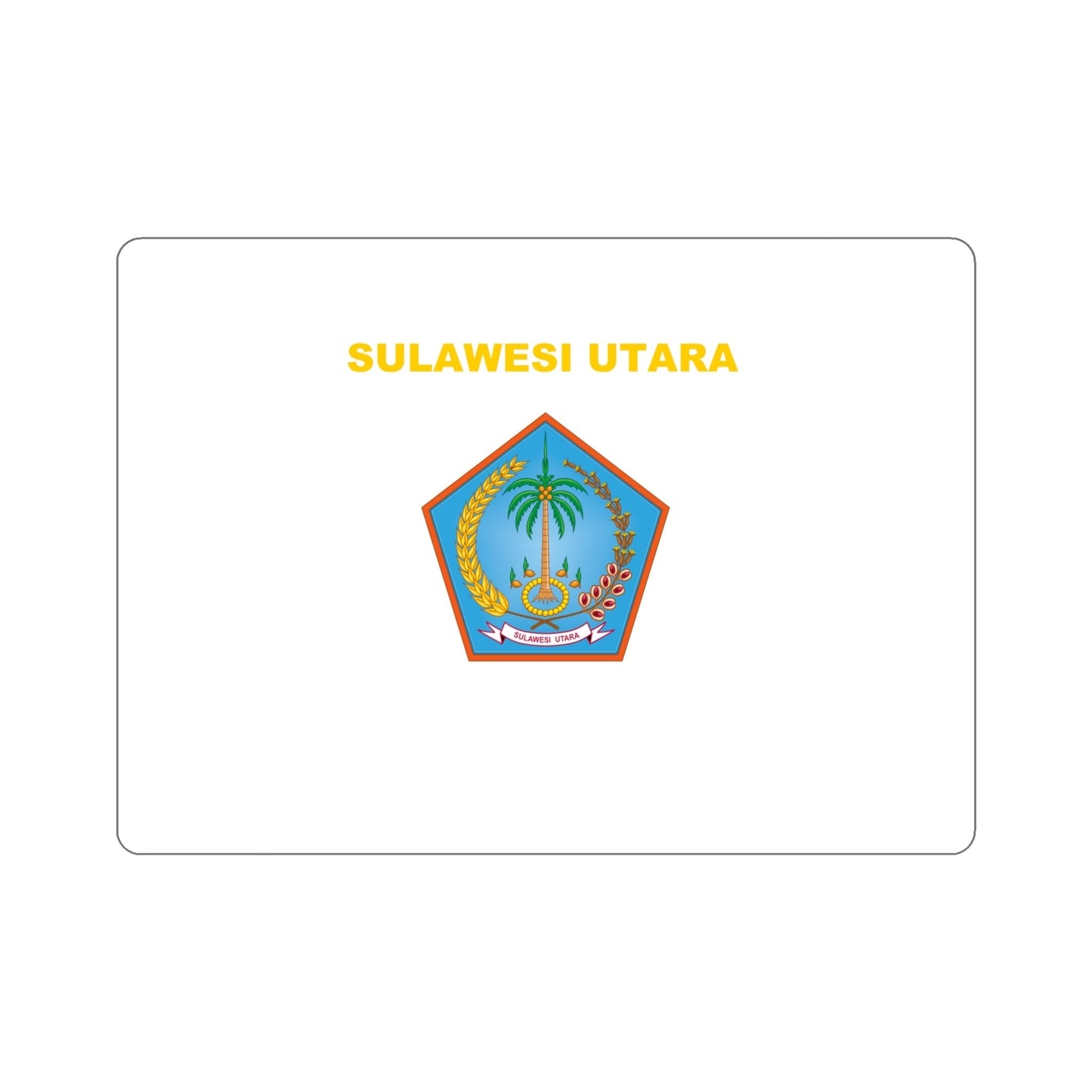 Flag of North Sulawesi Indonesia STICKER Vinyl Die-Cut Decal-6 Inch-The Sticker Space