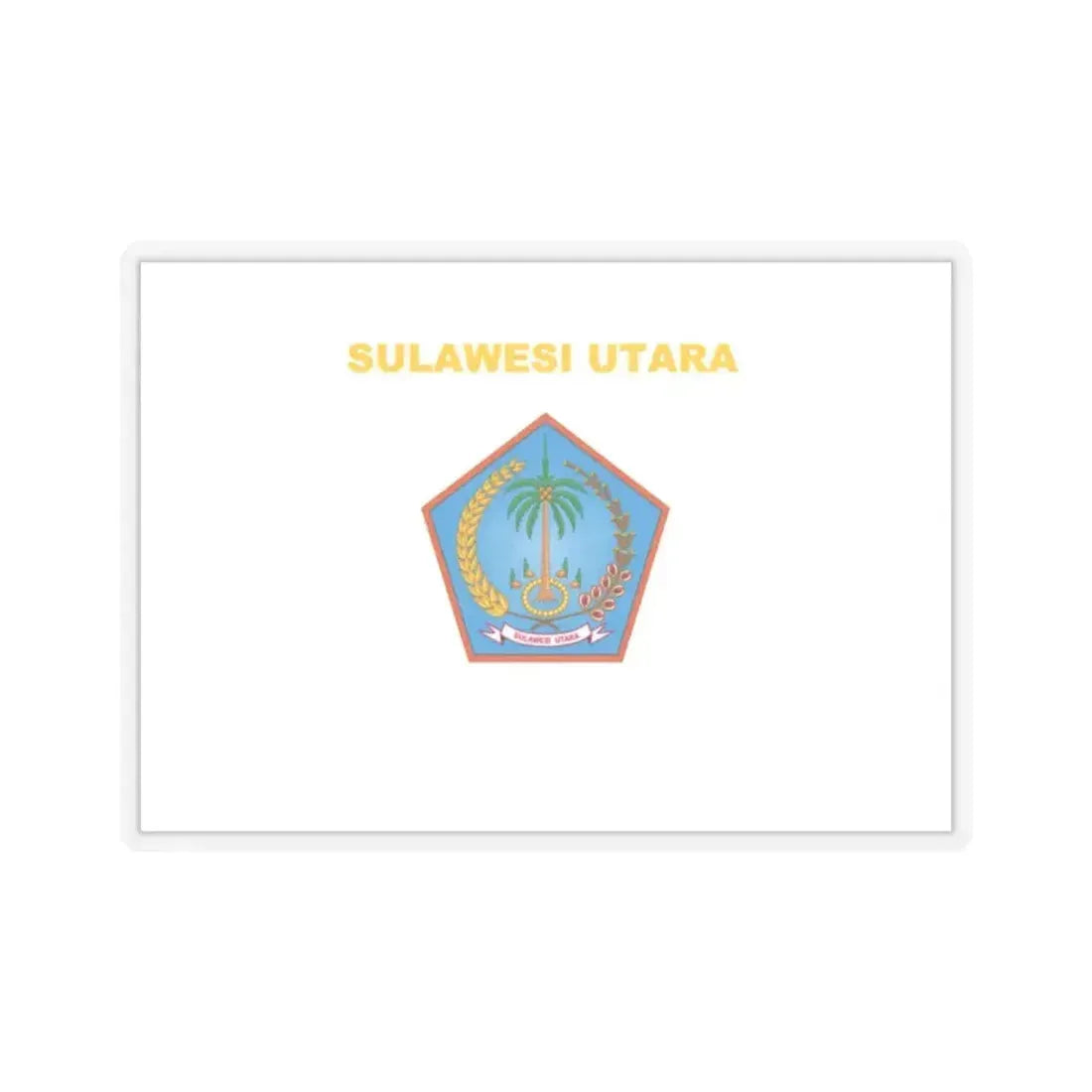 Flag of North Sulawesi Indonesia - STICKER Vinyl Kiss-Cut Decal 2 Inch Transparent - The Sticker Space