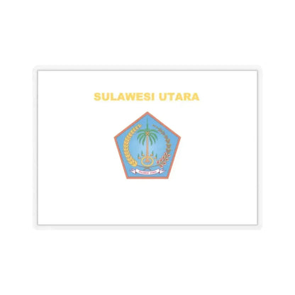Flag of North Sulawesi Indonesia - STICKER Vinyl Kiss-Cut Decal 2 Inch Transparent - The Sticker Space