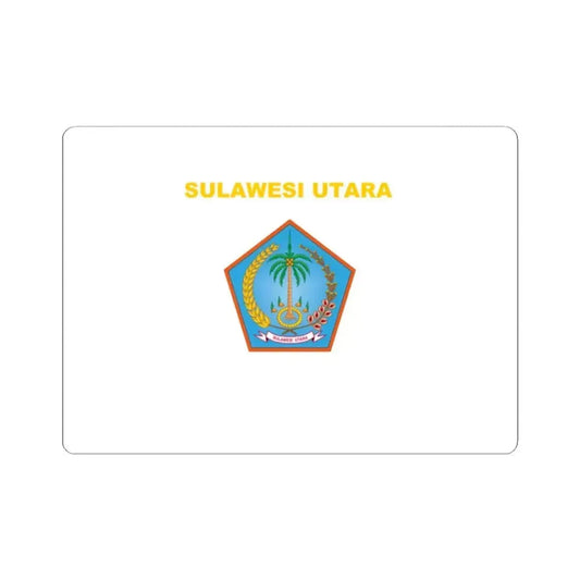 Flag of North Sulawesi Indonesia - STICKER Vinyl Kiss-Cut Decal 2 Inch White - The Sticker Space