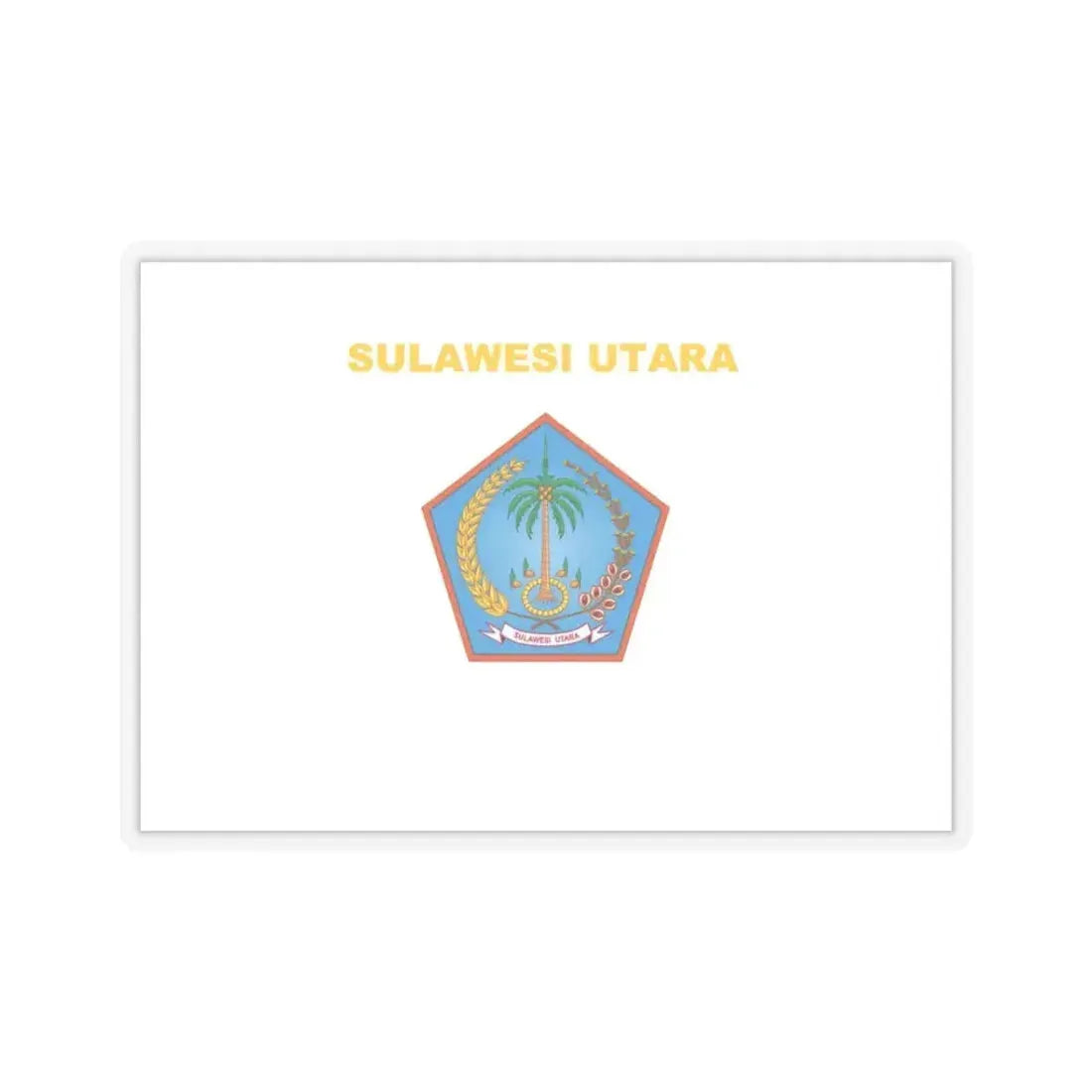 Flag of North Sulawesi Indonesia - STICKER Vinyl Kiss-Cut Decal 3 Inch Transparent - The Sticker Space