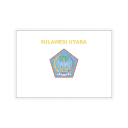 Flag of North Sulawesi Indonesia - STICKER Vinyl Kiss-Cut Decal 3 Inch Transparent - The Sticker Space