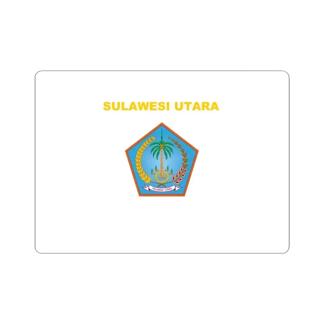 Flag of North Sulawesi Indonesia - STICKER Vinyl Kiss-Cut Decal 3 Inch White - The Sticker Space