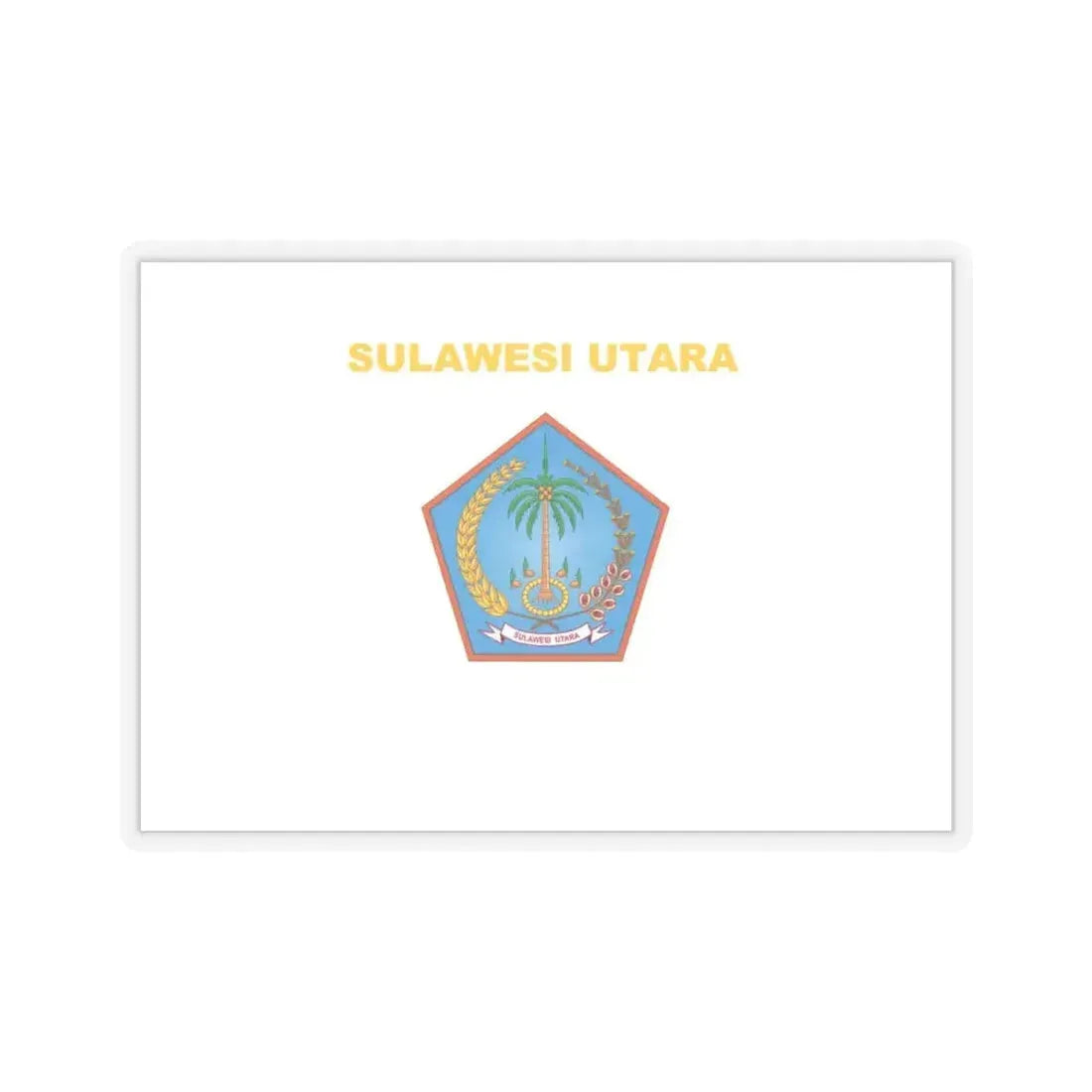 Flag of North Sulawesi Indonesia - STICKER Vinyl Kiss-Cut Decal 4 Inch Transparent - The Sticker Space