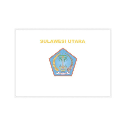 Flag of North Sulawesi Indonesia - STICKER Vinyl Kiss-Cut Decal 4 Inch Transparent - The Sticker Space