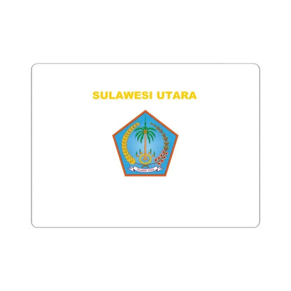 Flag of North Sulawesi Indonesia - STICKER Vinyl Kiss-Cut Decal 4 Inch White - The Sticker Space