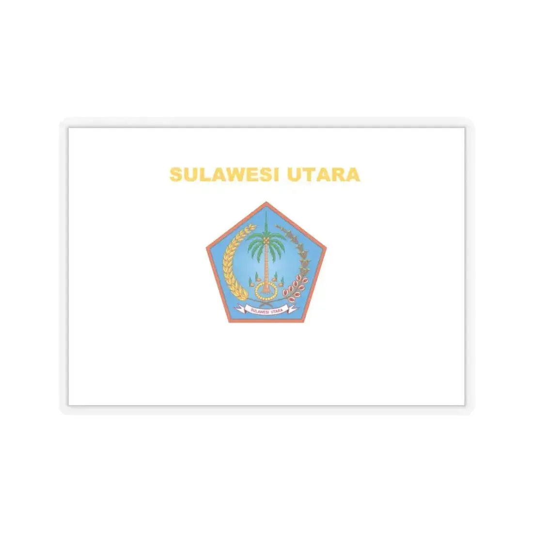 Flag of North Sulawesi Indonesia - STICKER Vinyl Kiss-Cut Decal 6 Inch Transparent - The Sticker Space