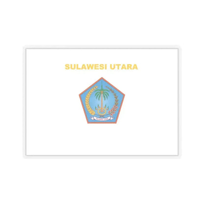 Flag of North Sulawesi Indonesia - STICKER Vinyl Kiss-Cut Decal 6 Inch Transparent - The Sticker Space