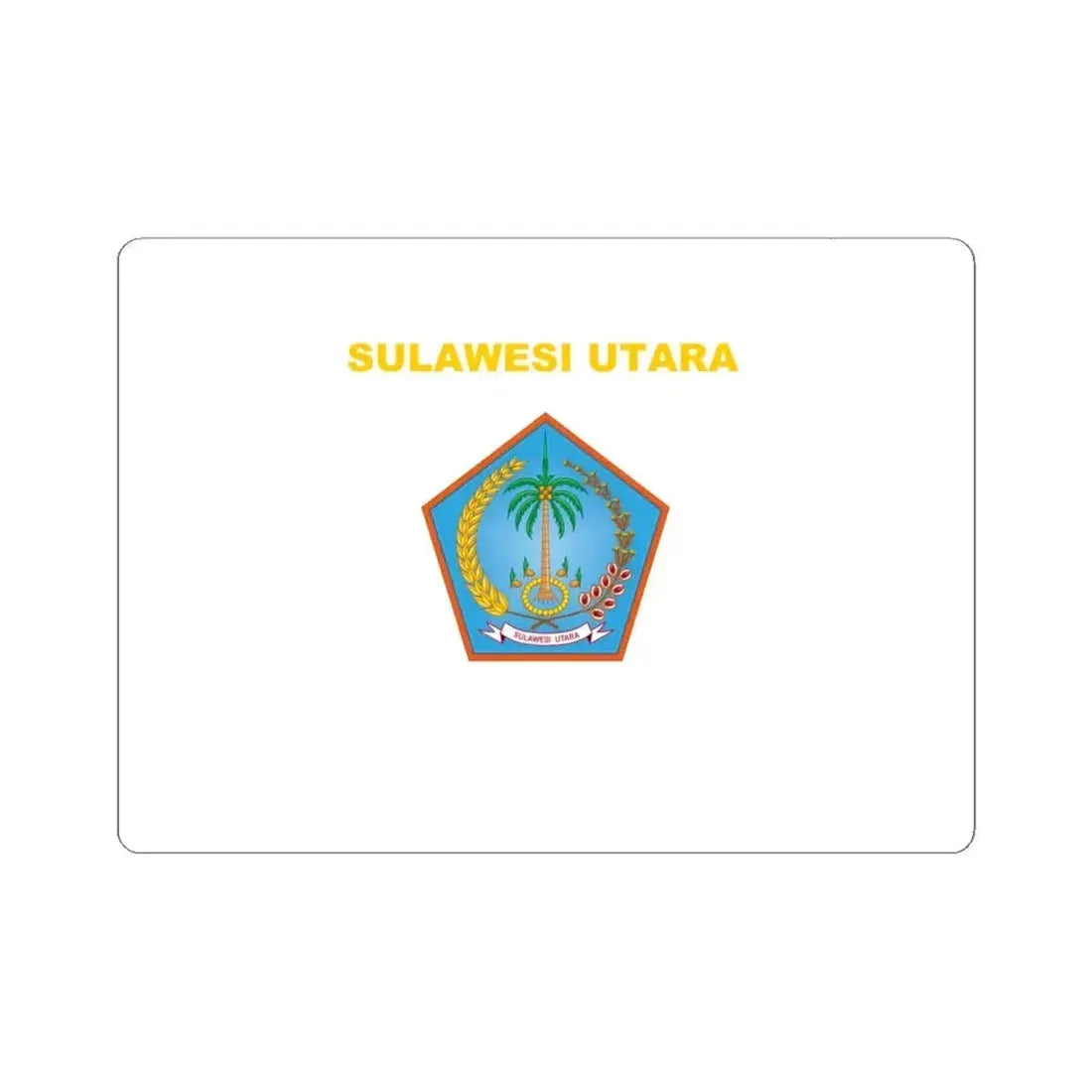 Flag of North Sulawesi Indonesia - STICKER Vinyl Kiss-Cut Decal 6 Inch White - The Sticker Space