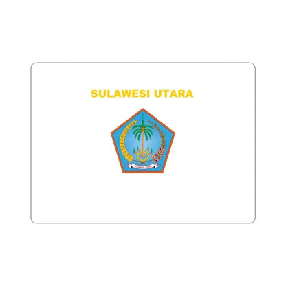 Flag of North Sulawesi Indonesia - STICKER Vinyl Kiss-Cut Decal 6 Inch White - The Sticker Space