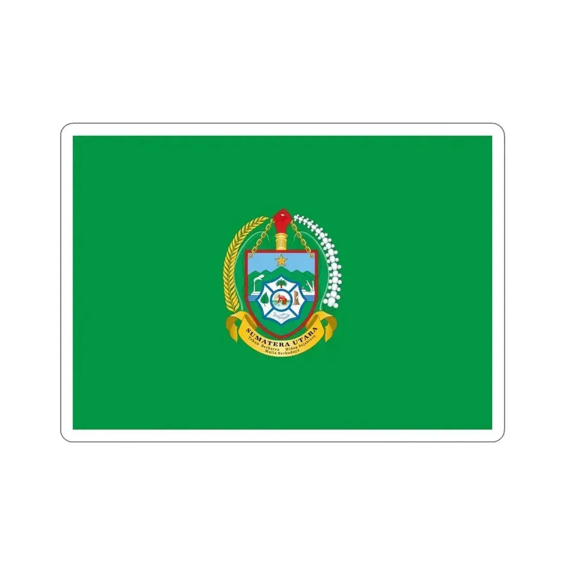 Flag of North Sumatra Indonesia STICKER Vinyl Die-Cut Decal 6 Inch - The Sticker Space