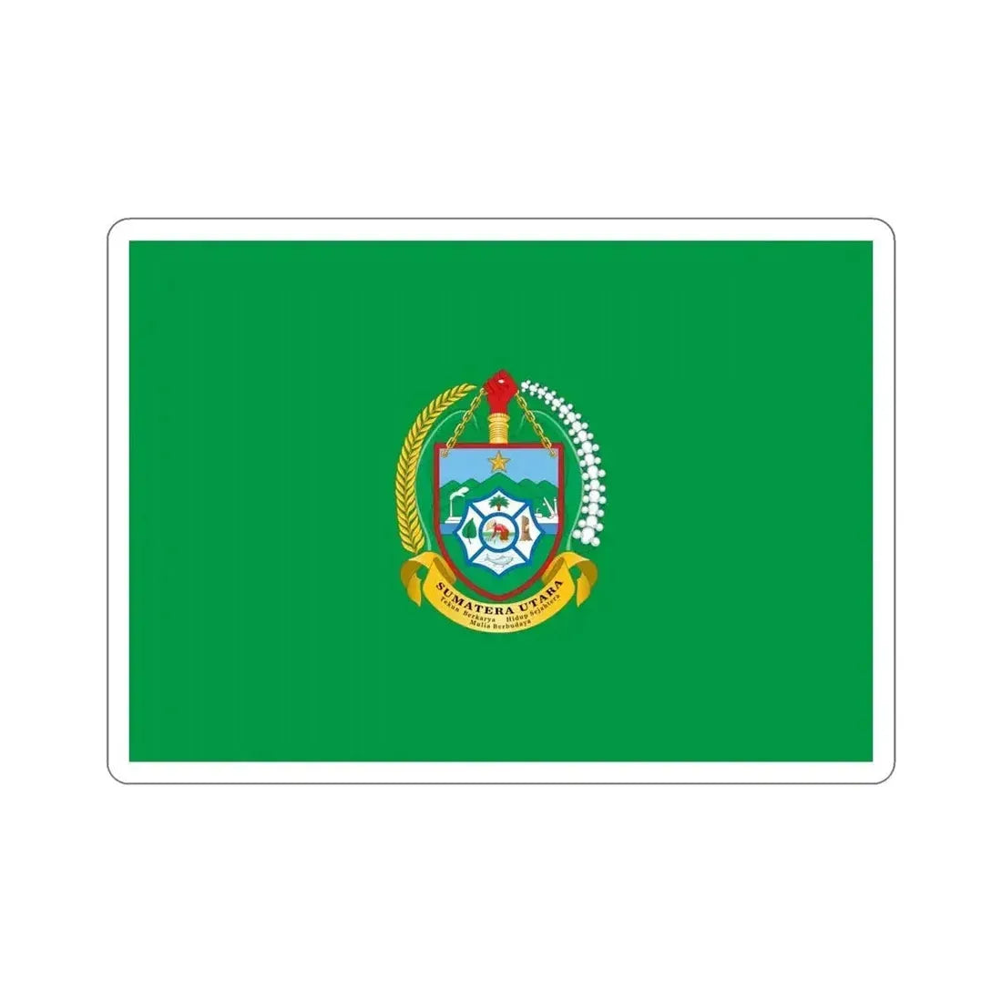 Flag of North Sumatra Indonesia STICKER Vinyl Die-Cut Decal - The Sticker Space