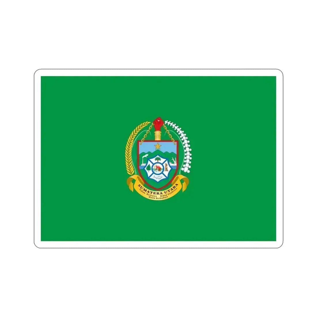 Flag of North Sumatra Indonesia STICKER Vinyl Die-Cut Decal - The Sticker Space