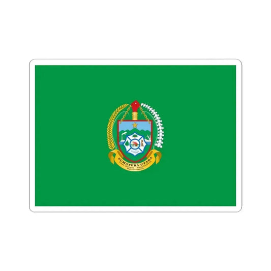 Flag of North Sumatra Indonesia - STICKER Vinyl Kiss-Cut Decal 2 Inch White - The Sticker Space
